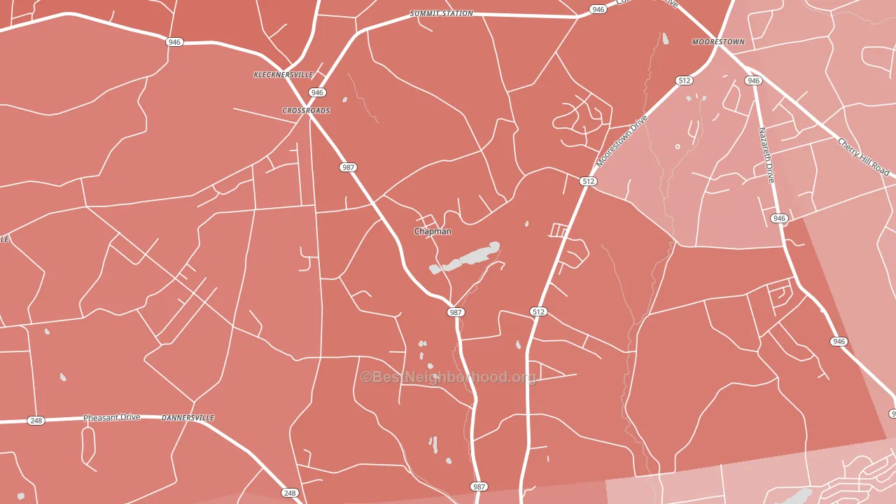 Chapman, PA block-group political-lean map