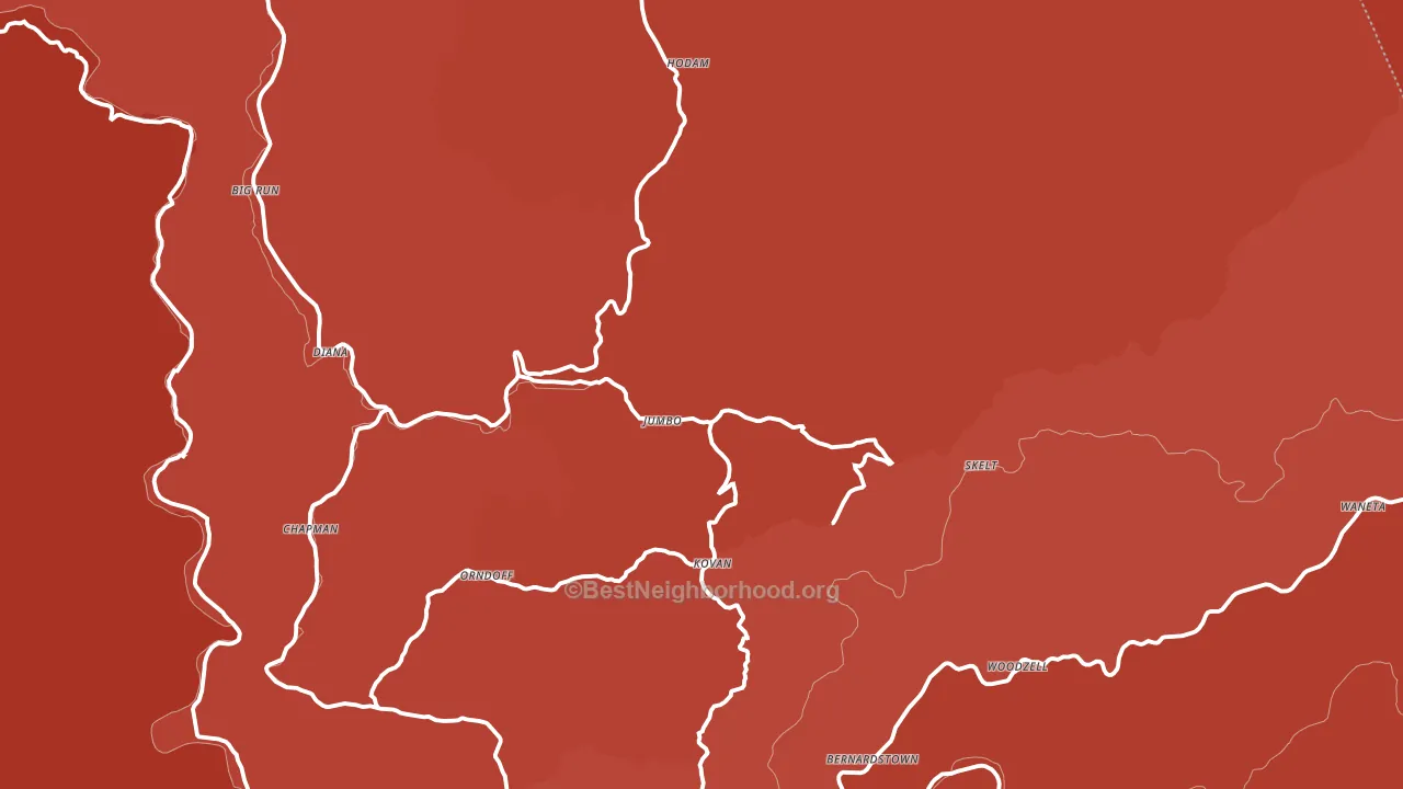 Chapman, WV block-group political-lean map