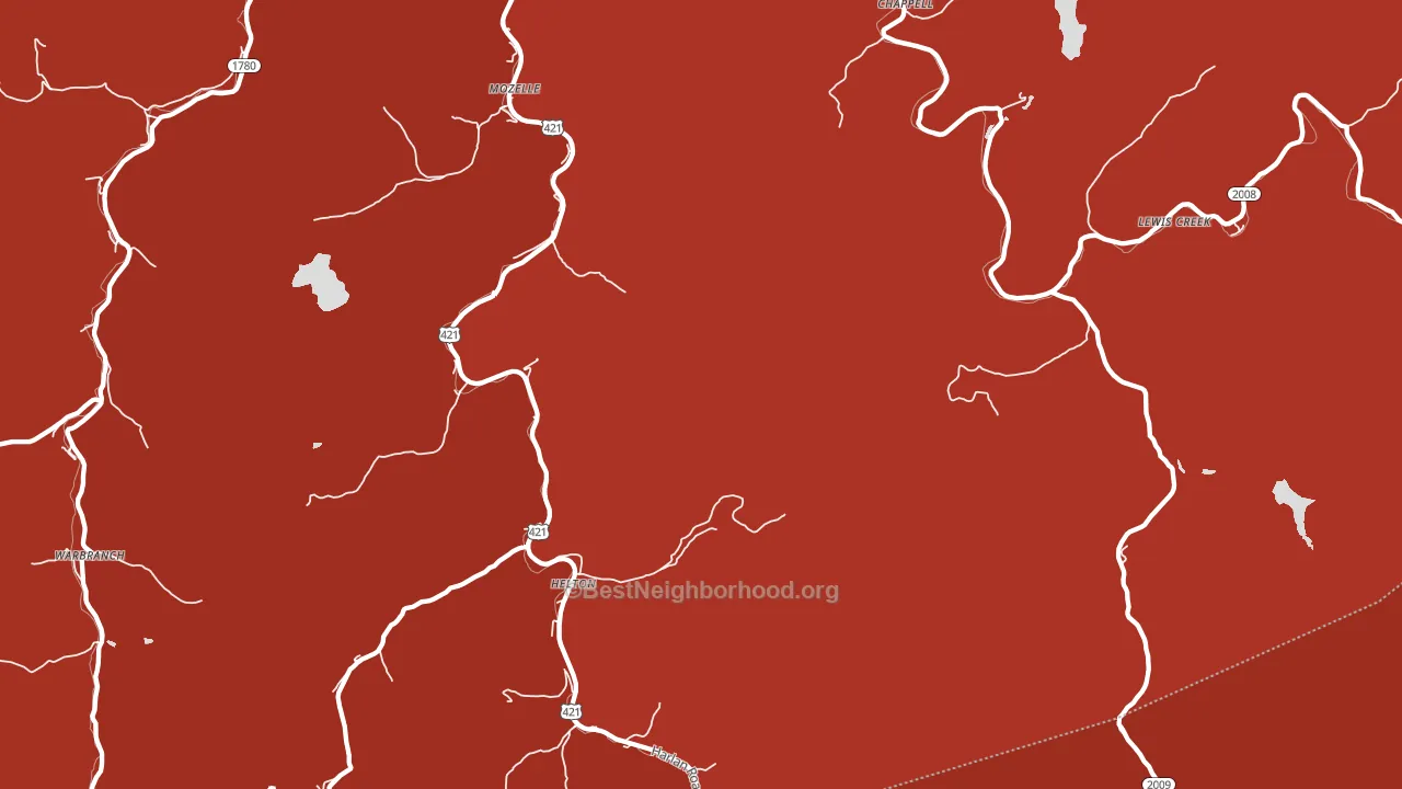 Chappell, KY block-group political-lean map
