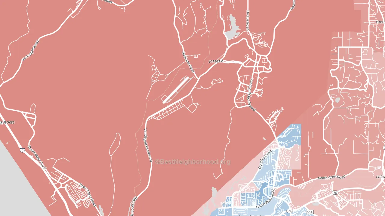 Chappo, CA block-group political-lean map