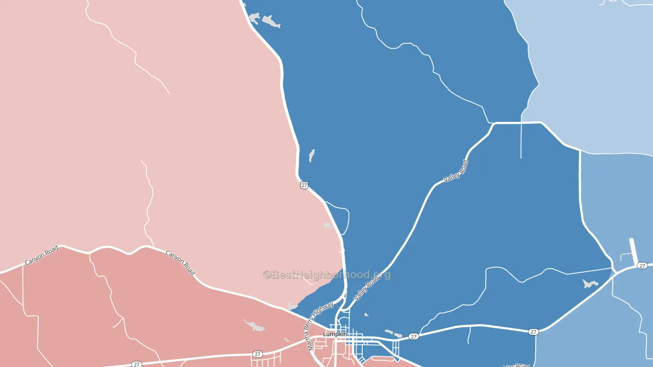 Charles, GA block-group political-lean map