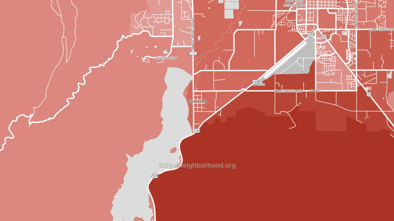 Charleston, UT block-group political-lean map