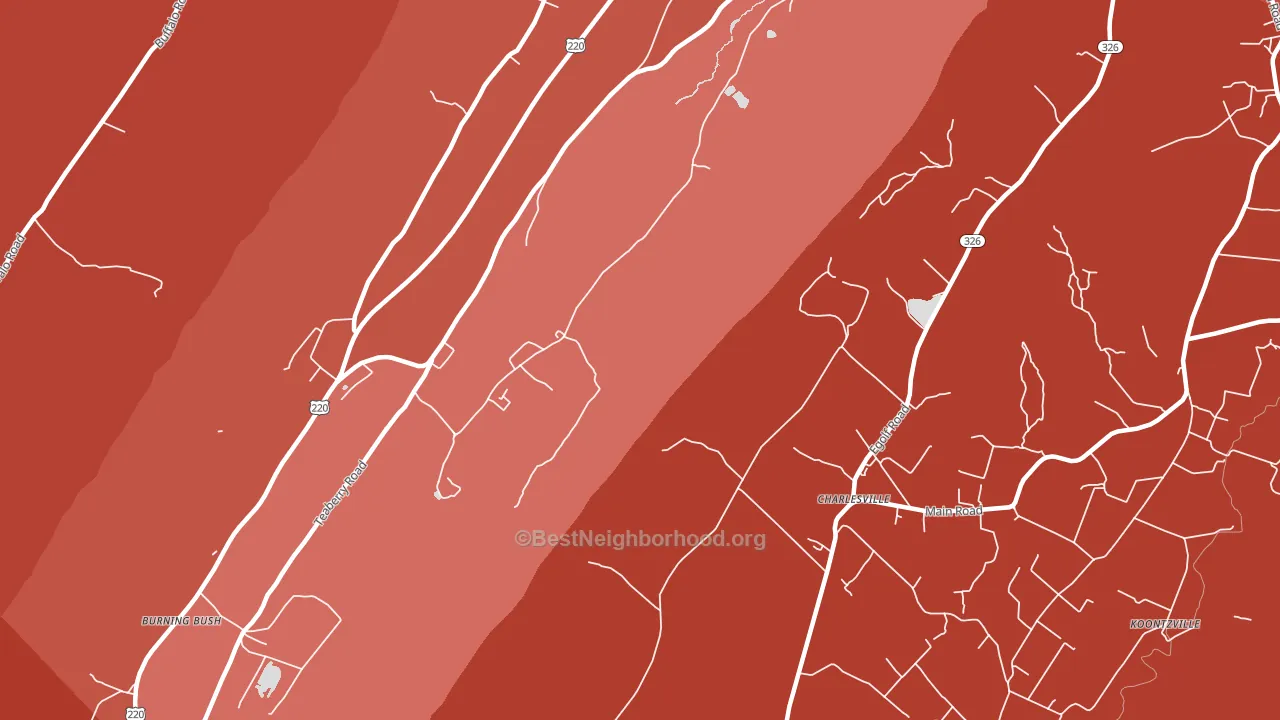 Charlesville, PA block-group political-lean map