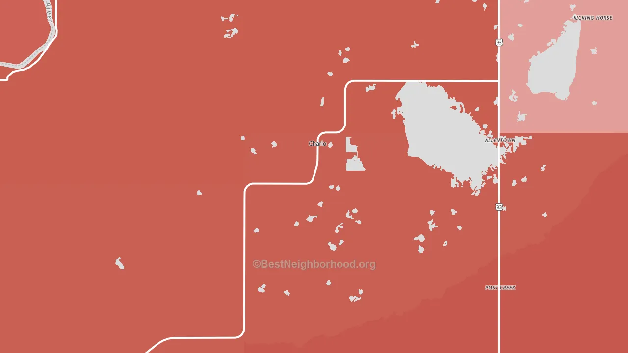 Charlo, MT block-group political-lean map