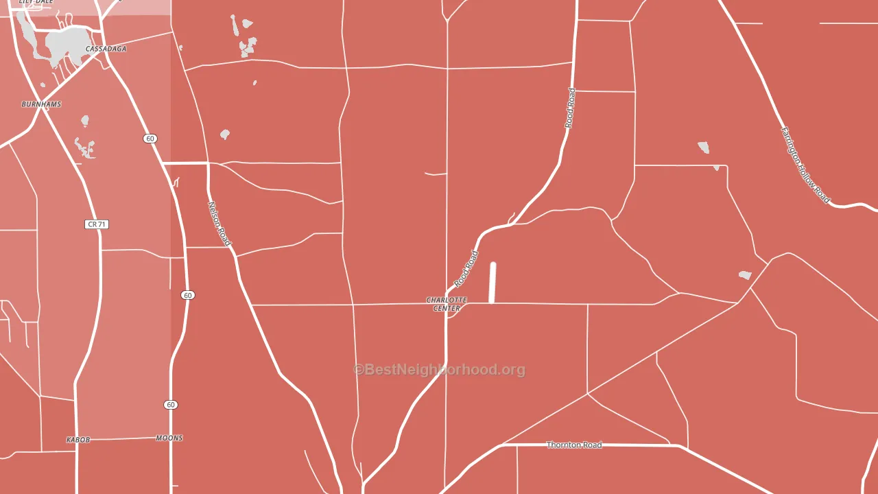 Charlotte Center, NY block-group political-lean map