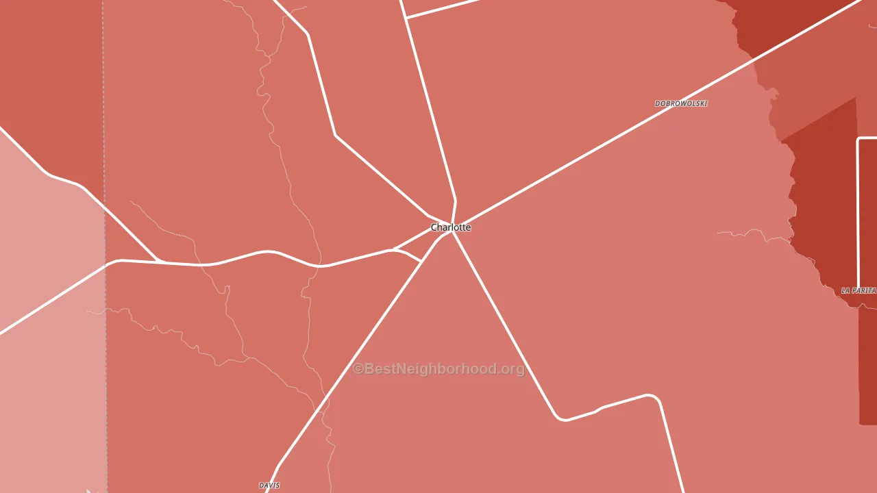 Charlotte, TX block-group political-lean map