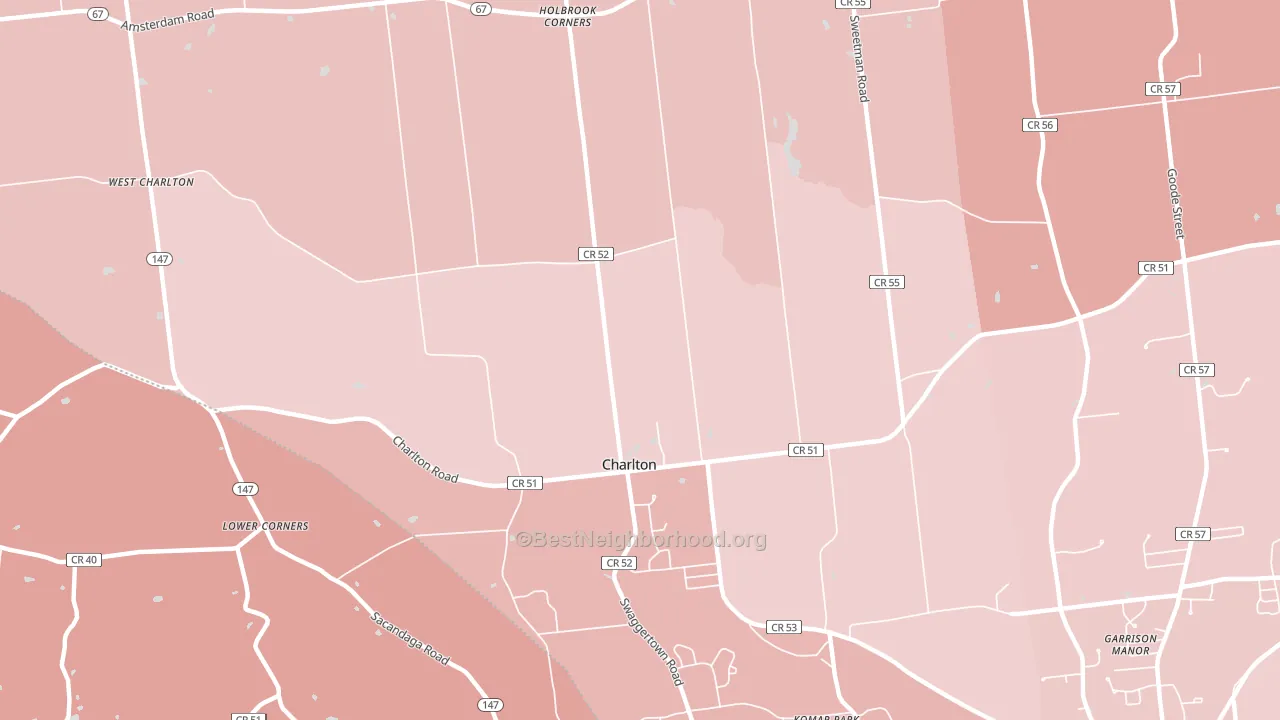 Charlton, NY block-group political-lean map