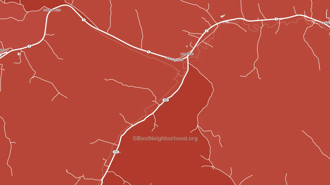 Charters, KY block-group political-lean map