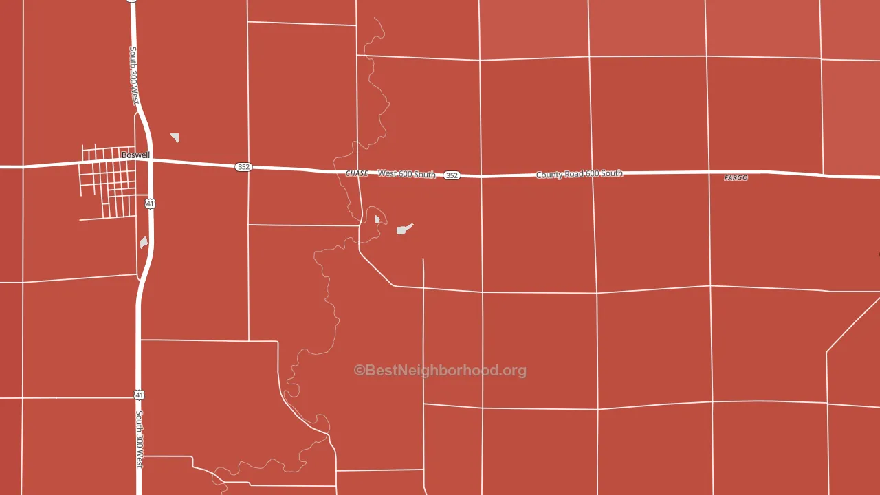 Chase, IN block-group political-lean map