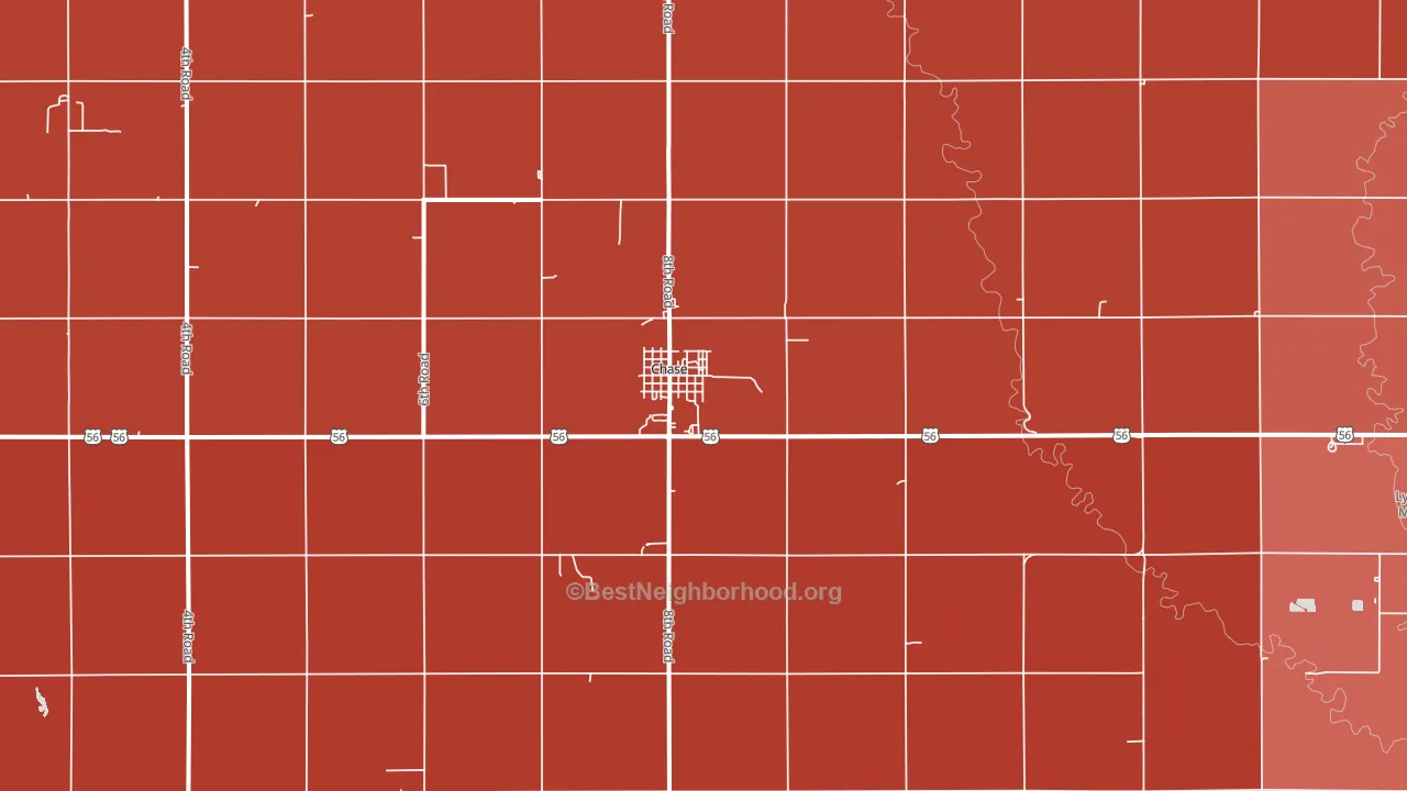 Chase, KS block-group political-lean map