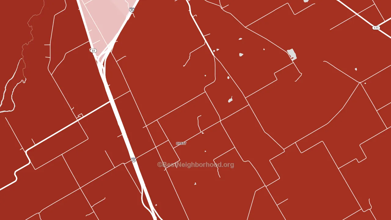 Chat, TX block-group political-lean map