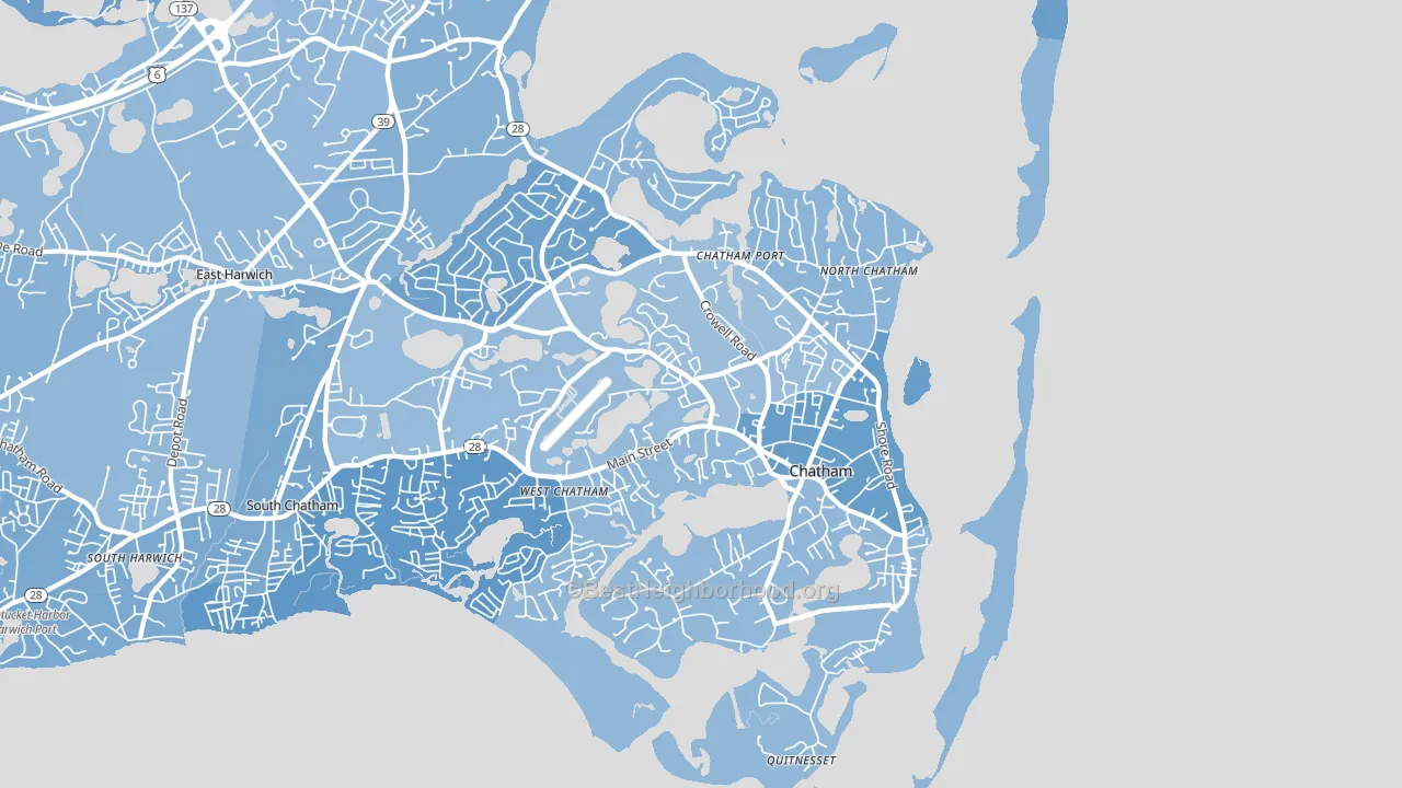 Chatham, MA block-group political-lean map