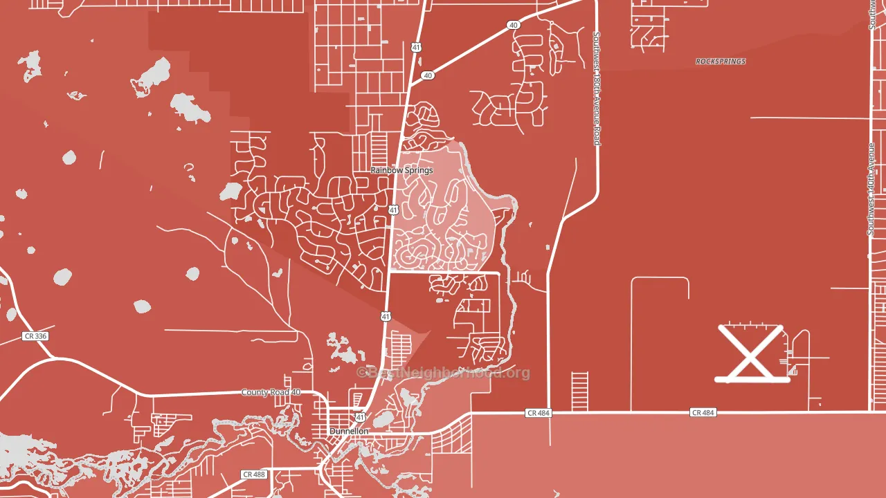 Chatmar, FL block-group political-lean map