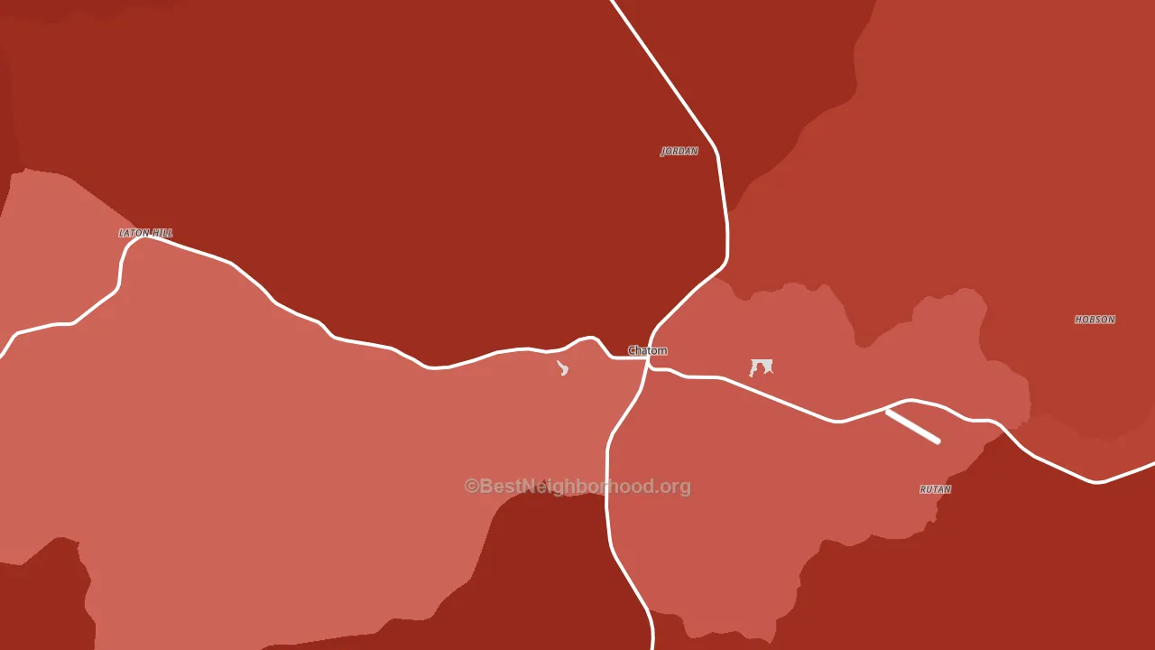Chatom, AL block-group political-lean map