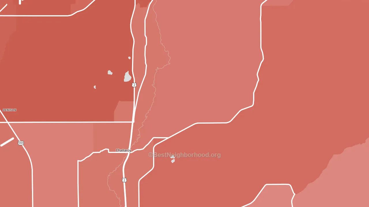 Chattaroy, WA block-group political-lean map