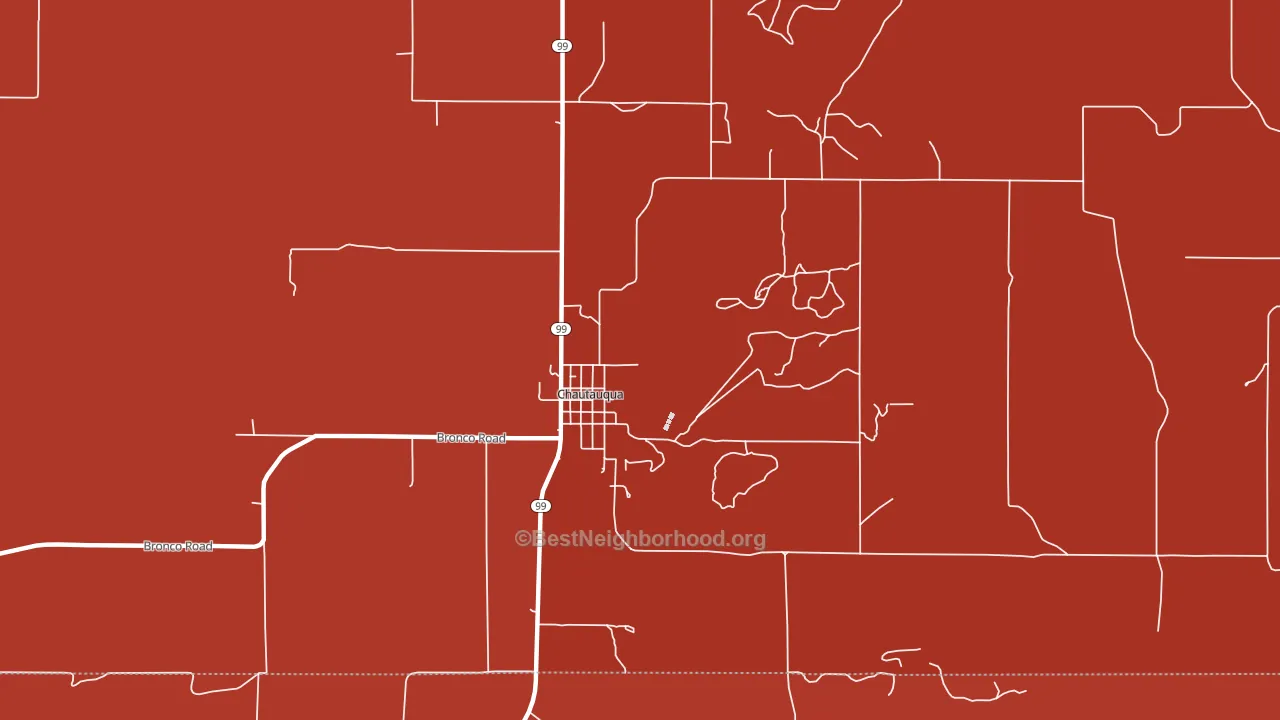 Chautauqua, KS block-group political-lean map