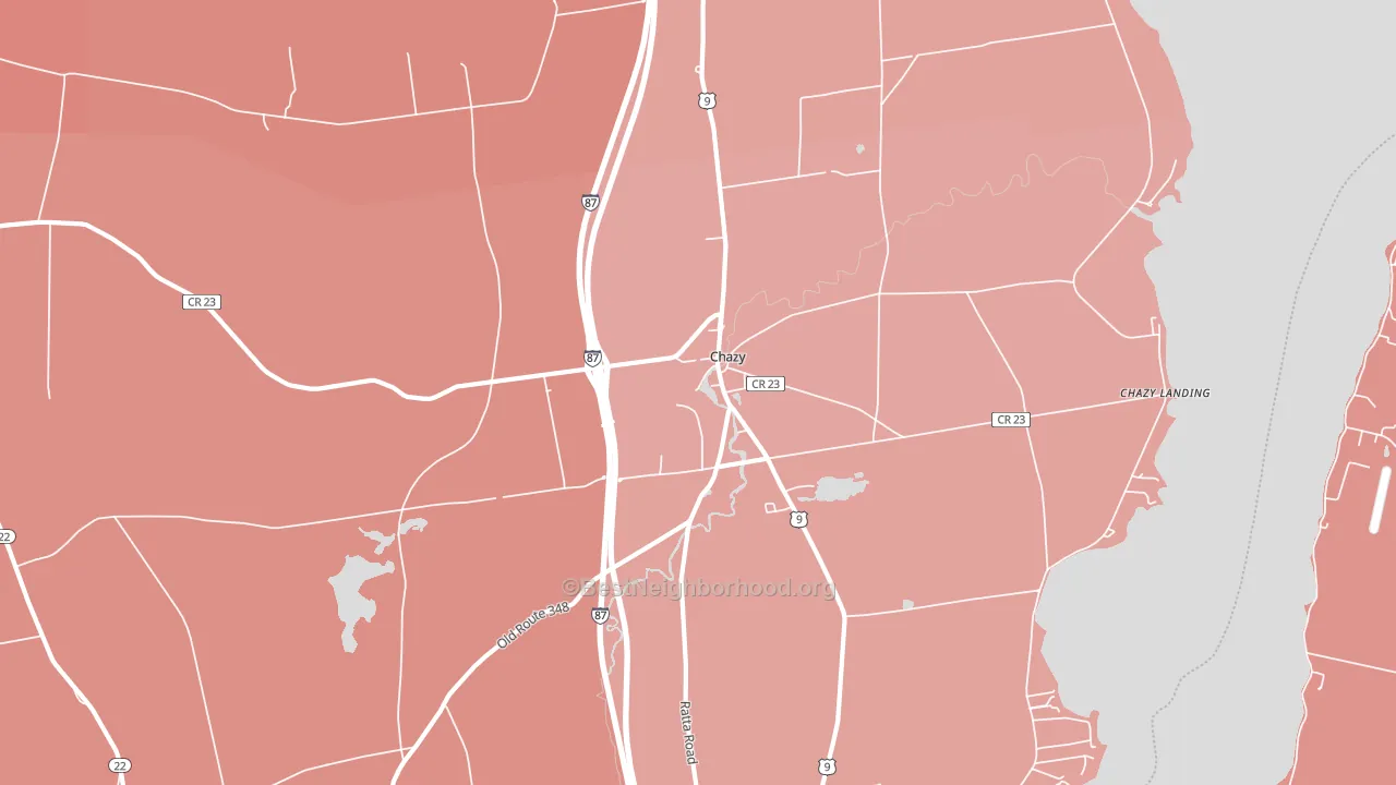 Chazy, NY block-group political-lean map