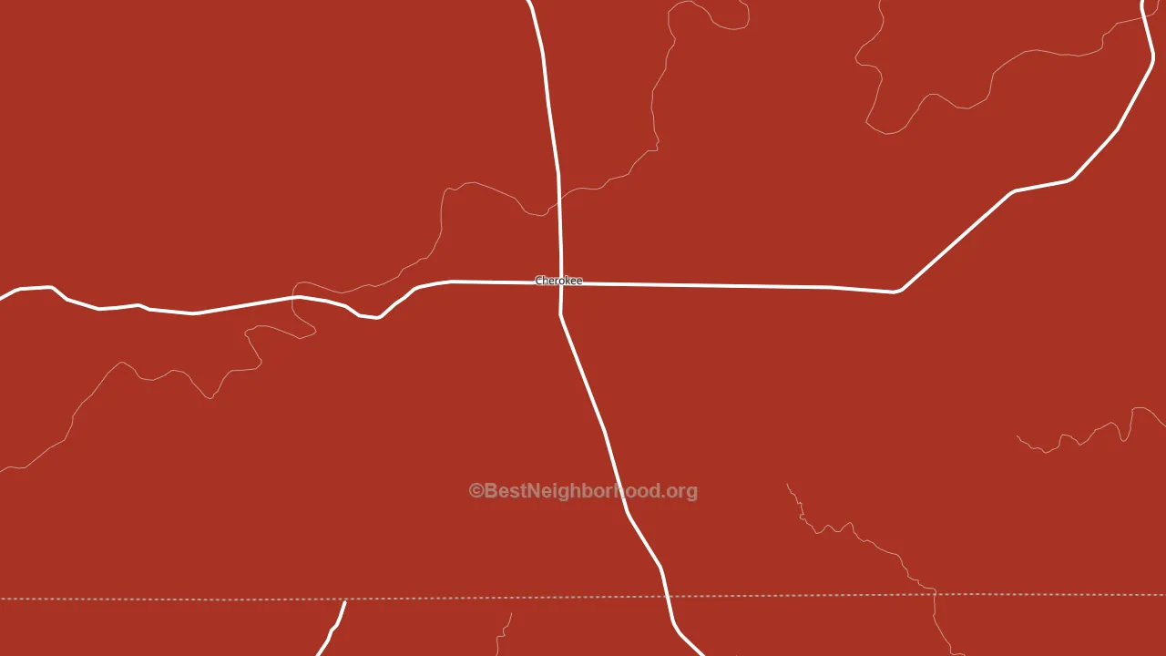 Cherokee, TX block-group political-lean map