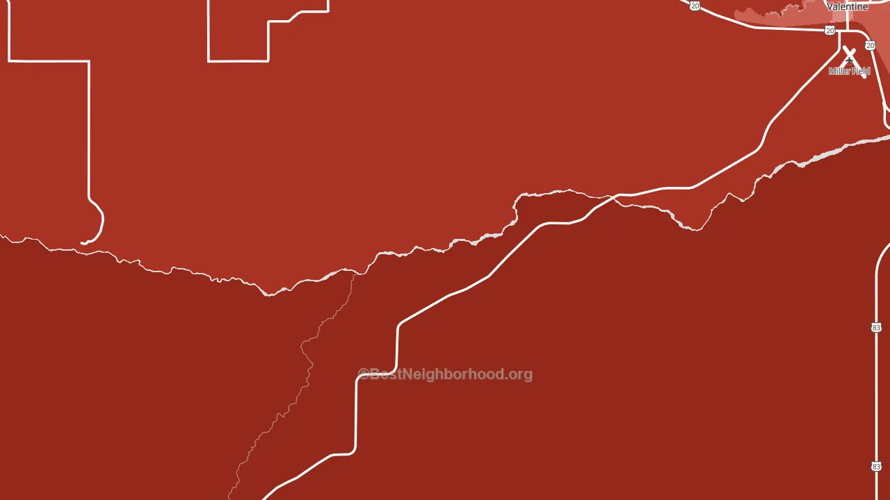 Cherry County, NE block-group political-lean map