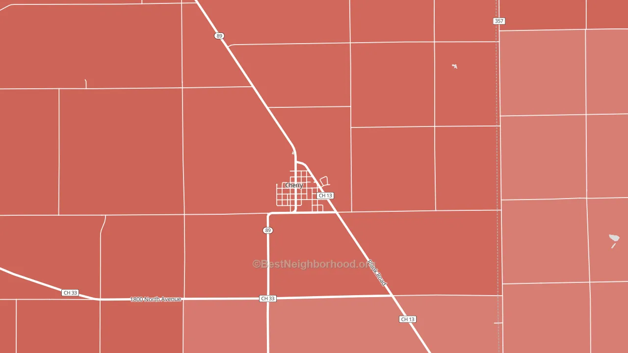 Cherry, IL block-group political-lean map