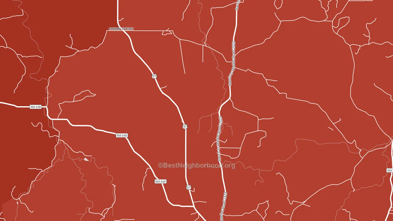 Cherry Spring, TX block-group political-lean map