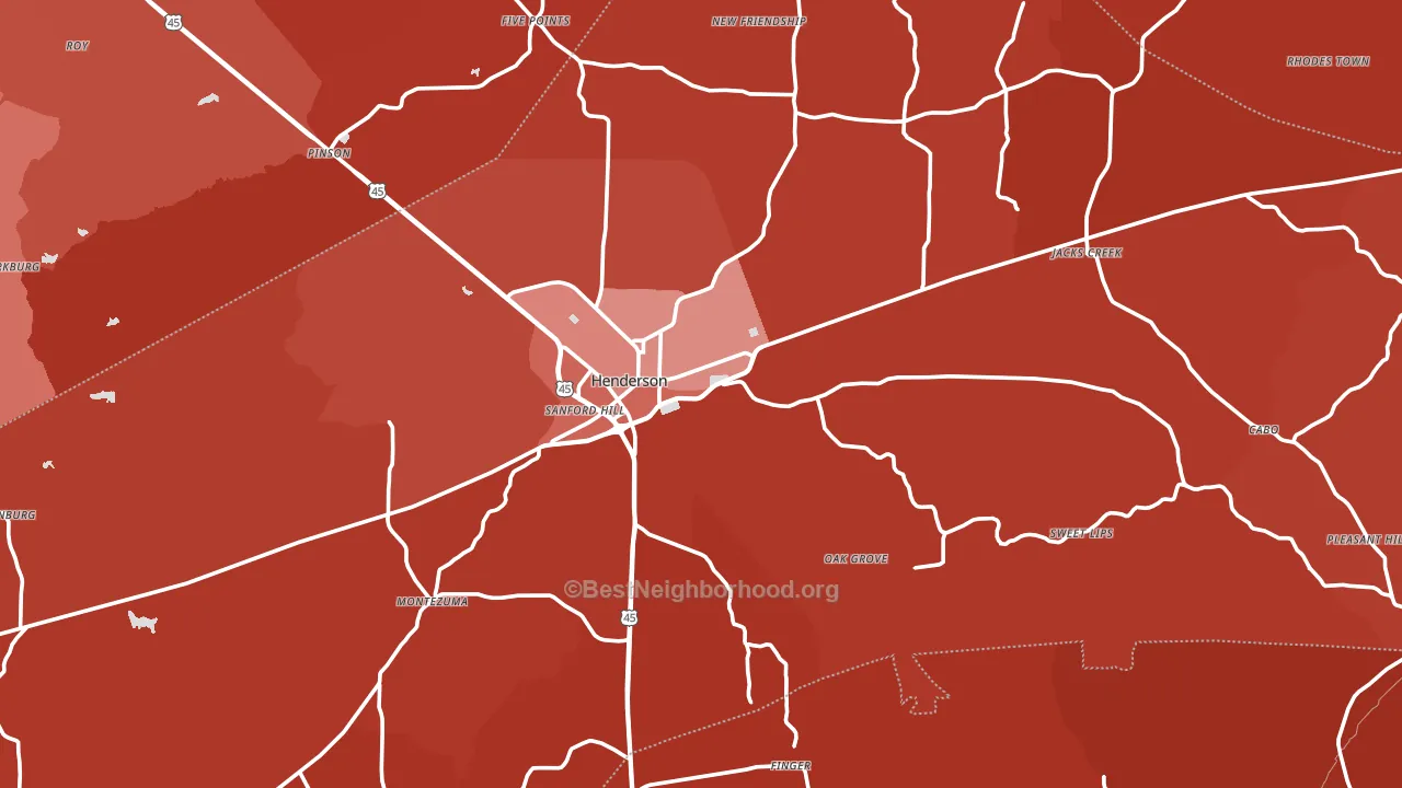 Chester County, TN block-group political-lean map