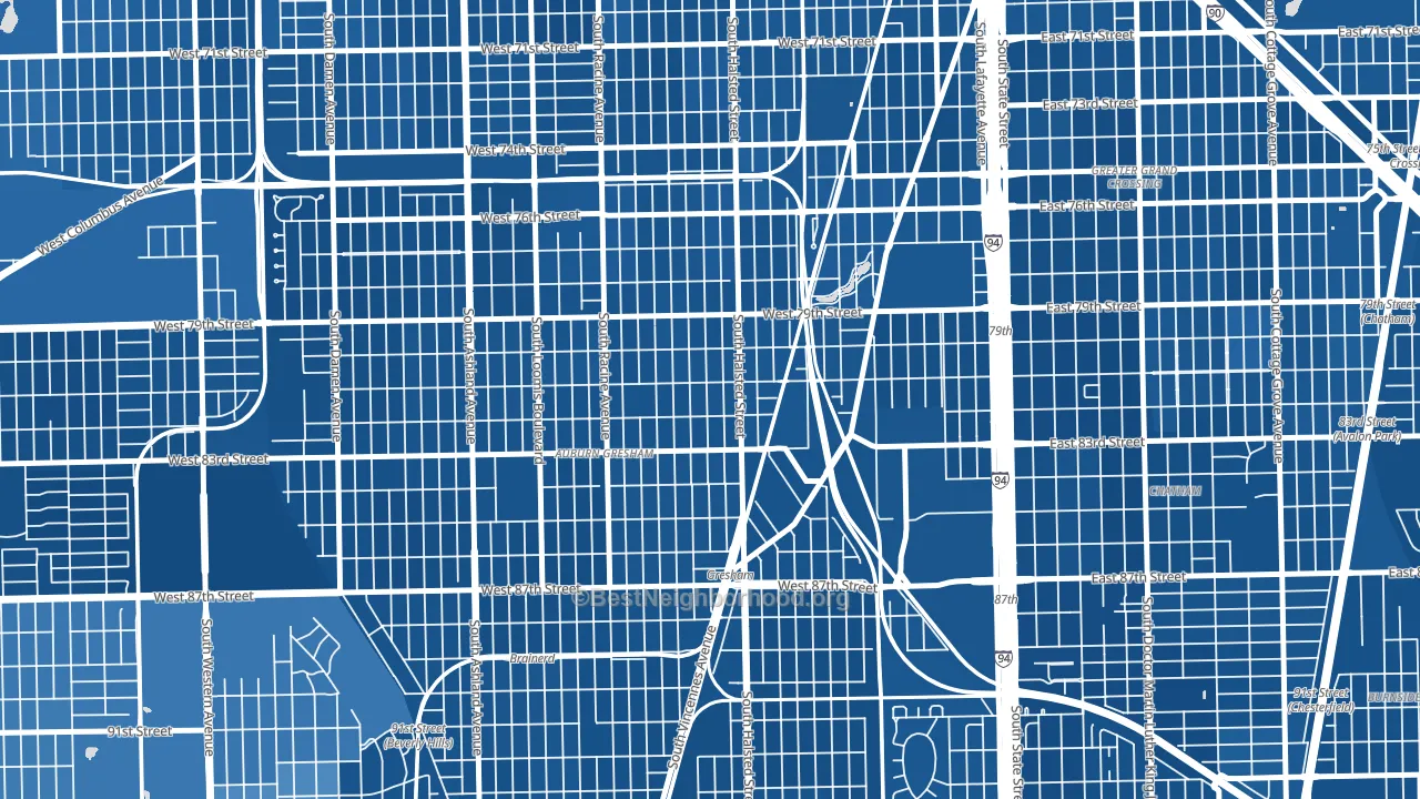 Chester Highlands, Chicago, IL block-group political-lean map