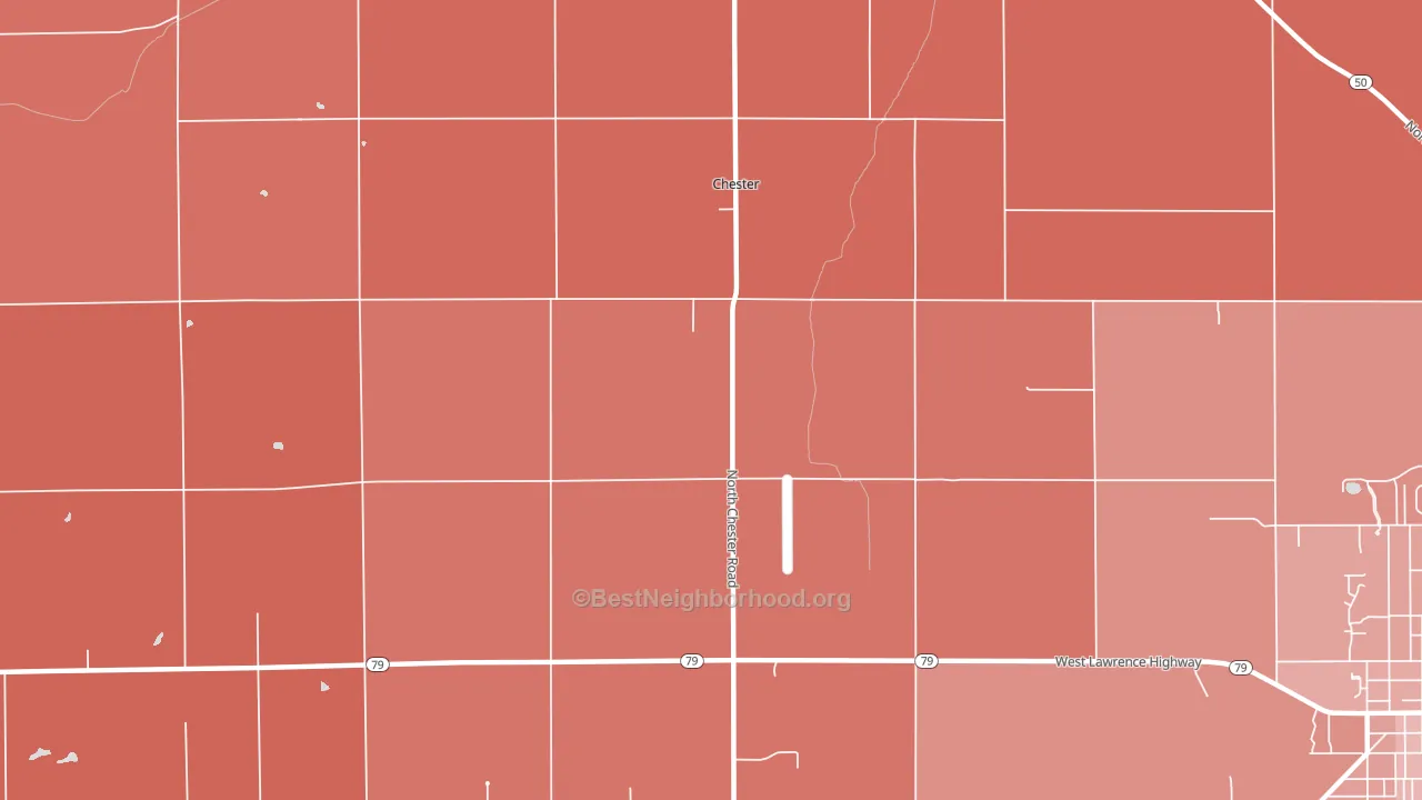 Chester, MI block-group political-lean map