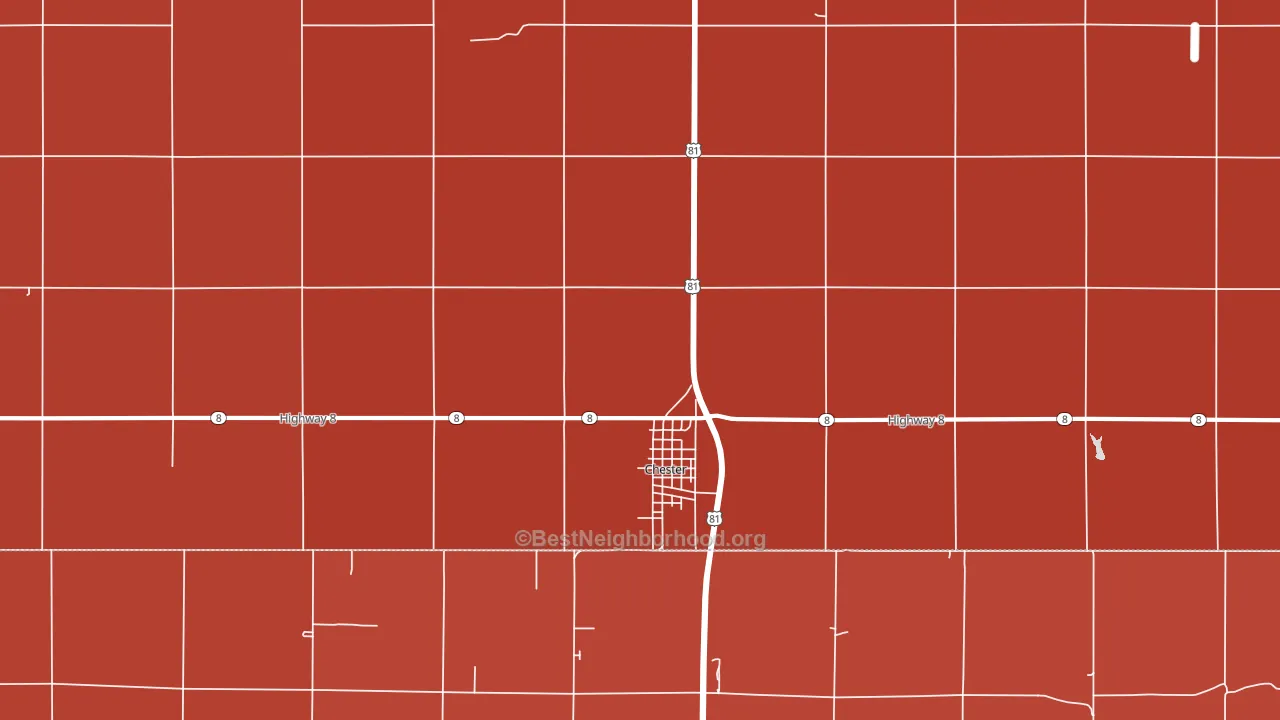 Chester, NE block-group political-lean map