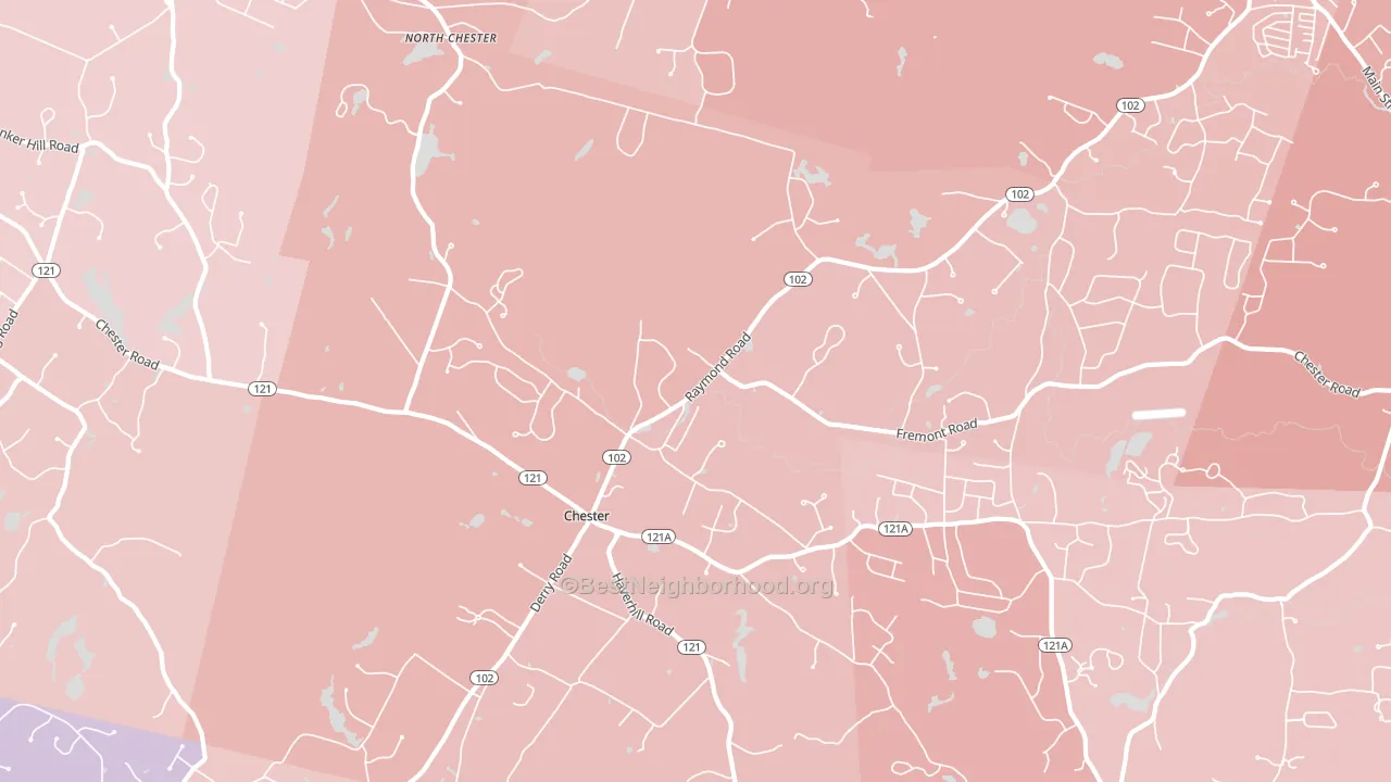 Chester, NH block-group political-lean map