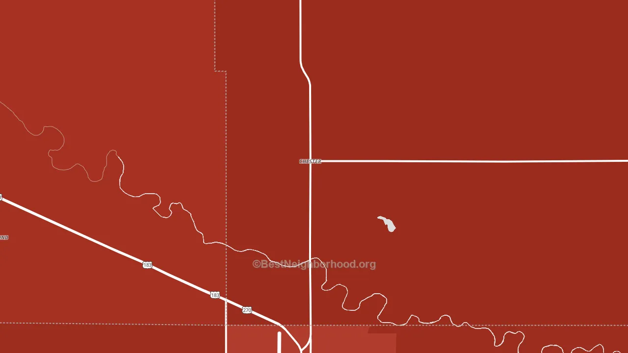 Chester, OK block-group political-lean map