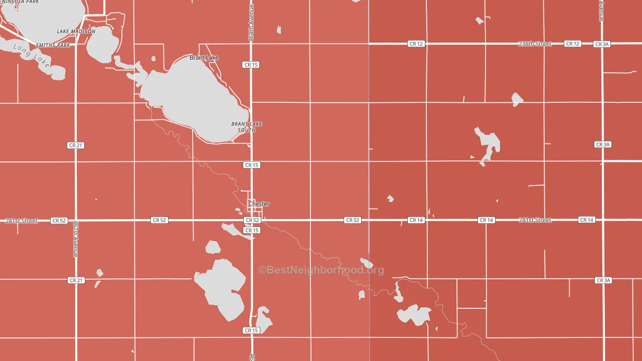 Chester, SD block-group political-lean map