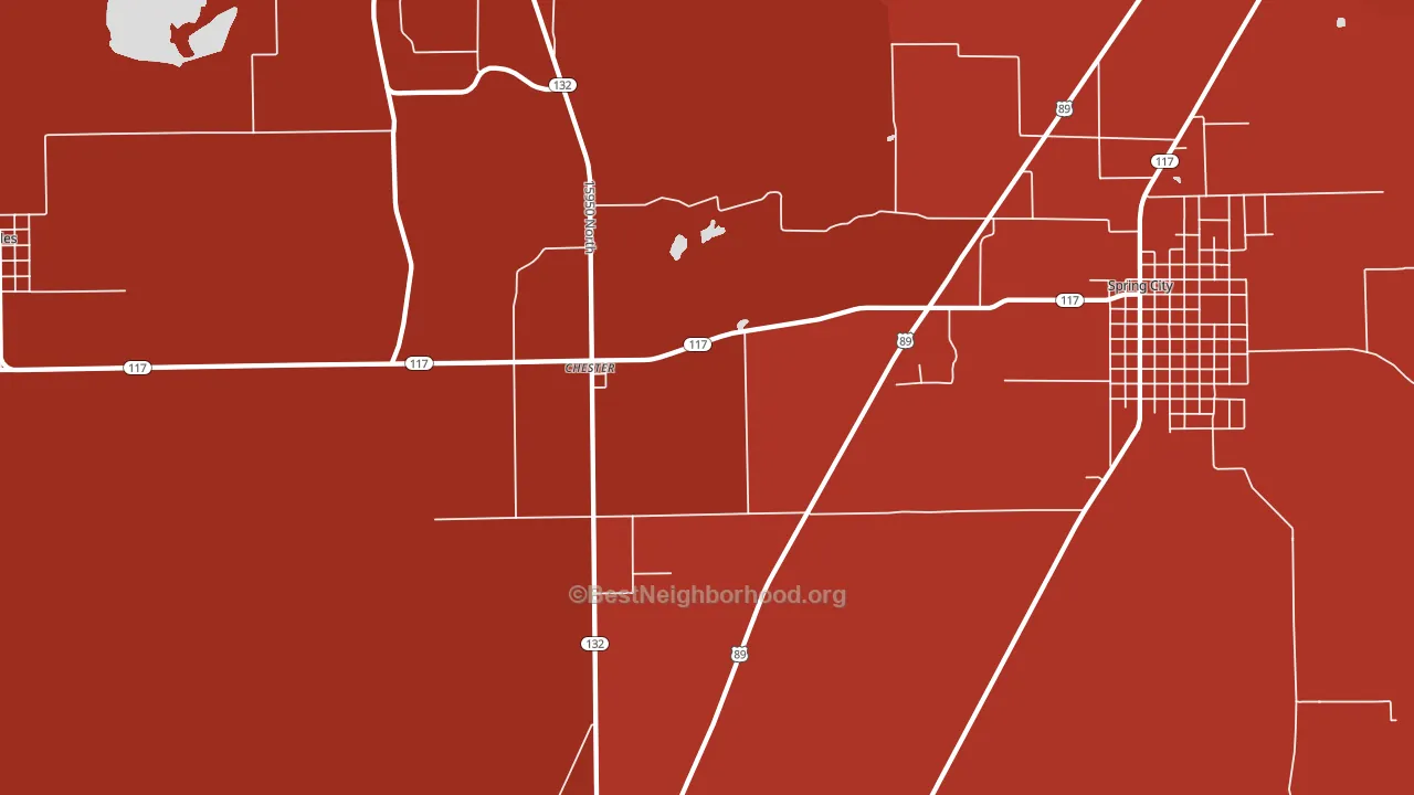 Chester, UT block-group political-lean map