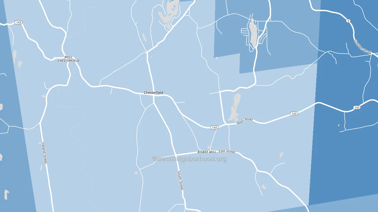 Chesterfield, MA block-group political-lean map