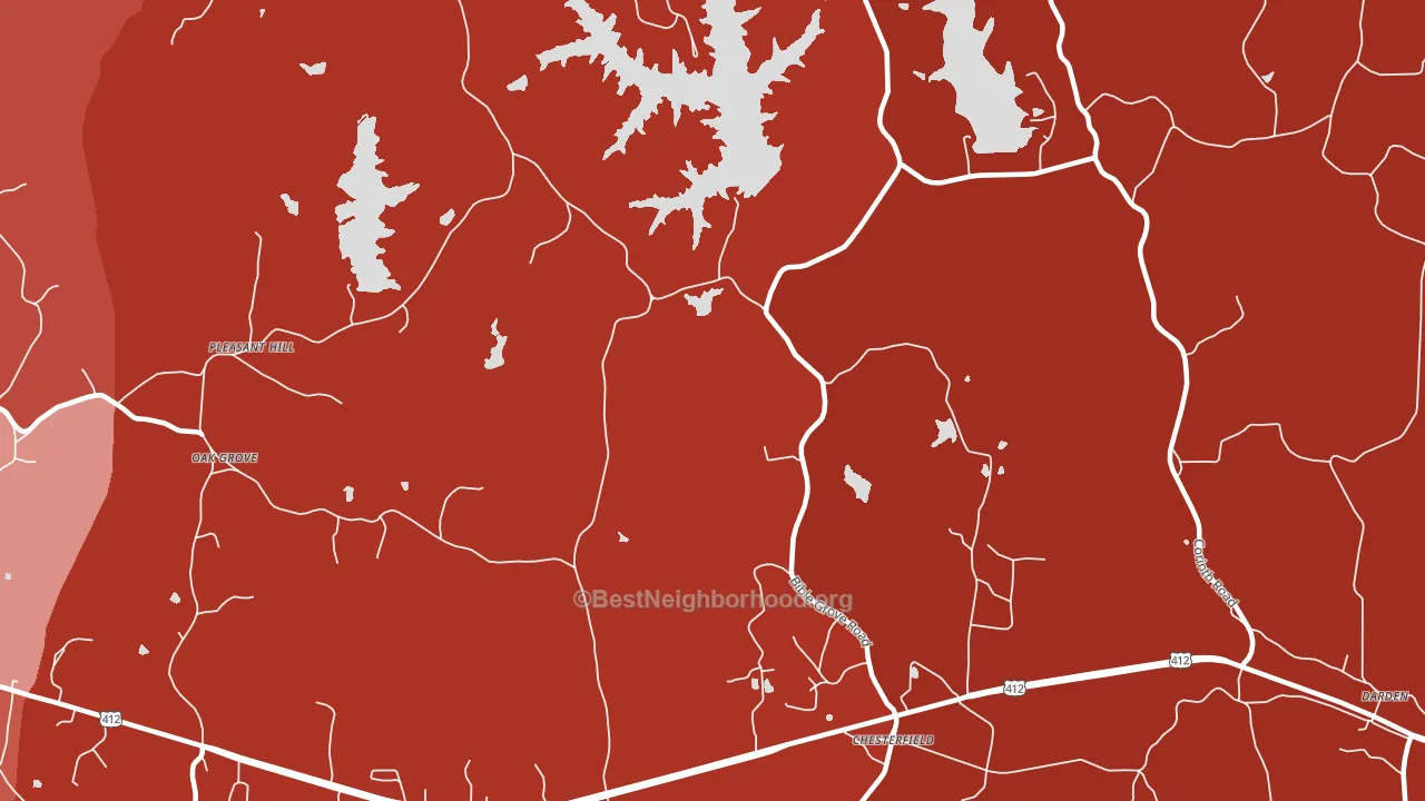 Chesterfield, TN block-group political-lean map
