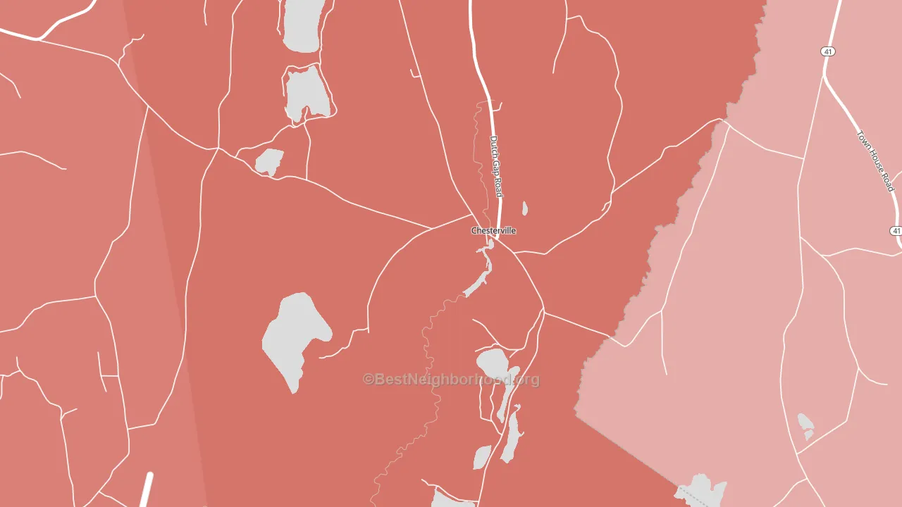 Chesterville, ME block-group political-lean map