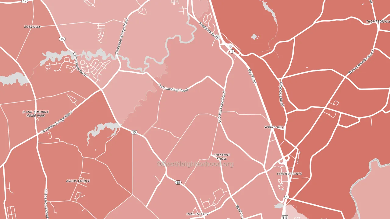 Chestnut Knoll, DE block-group political-lean map