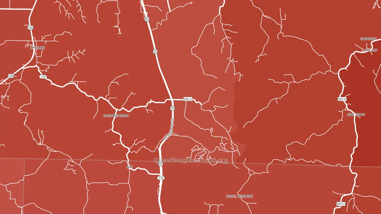 Chestnutridge, MO block-group political-lean map