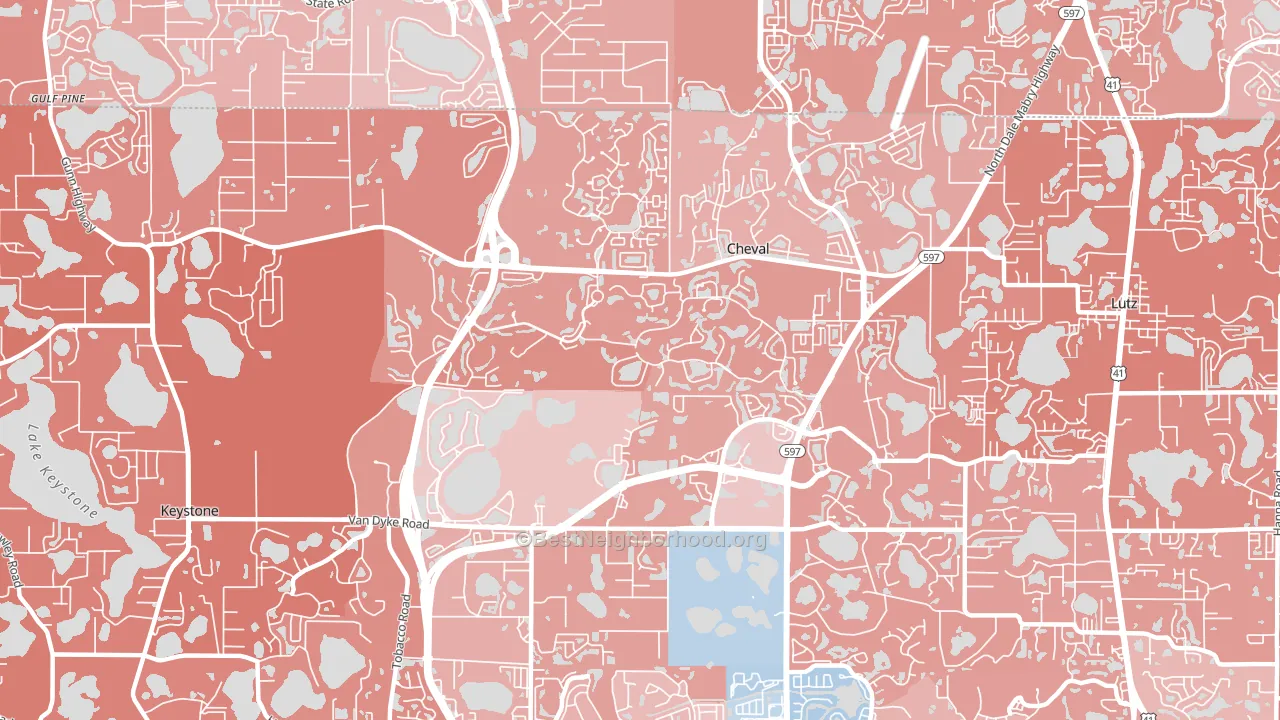 Cheval, FL block-group political-lean map