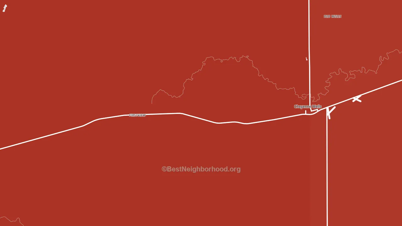 Cheyenne County, CO block-group political-lean map