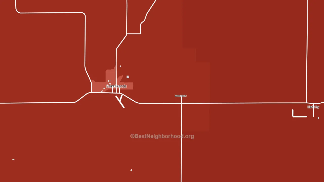 Cheyenne County, KS block-group political-lean map
