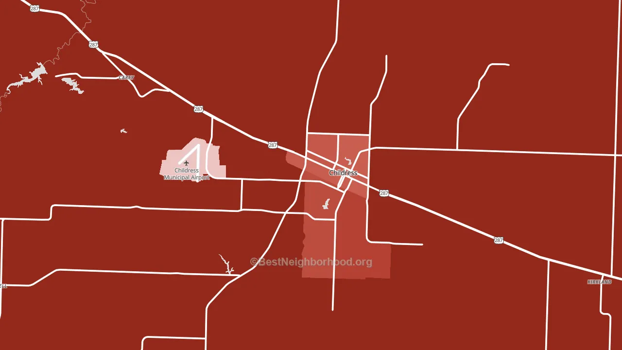 Childress, TX block-group political-lean map