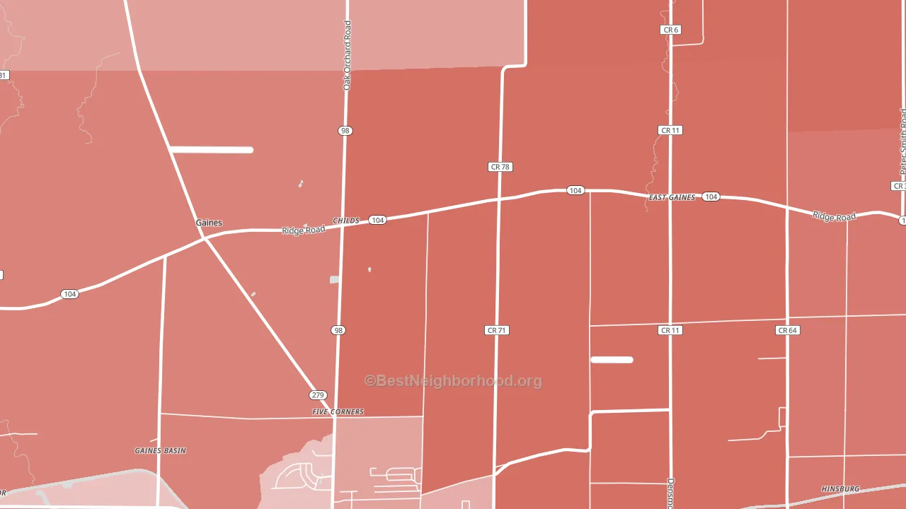 Childs, NY block-group political-lean map