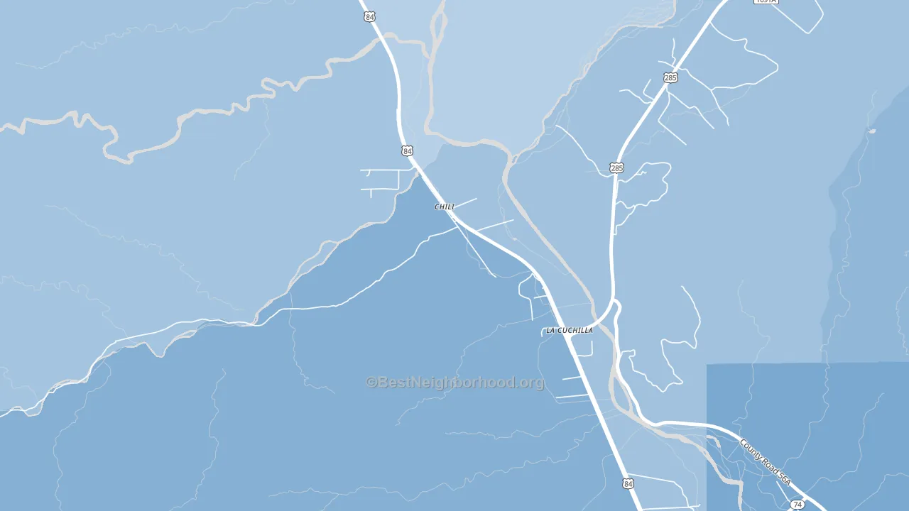Chili, NM block-group political-lean map