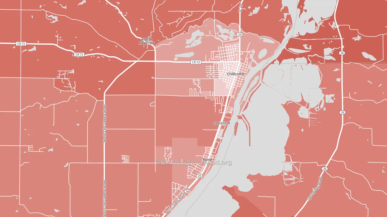 Chillicothe, IL block-group political-lean map