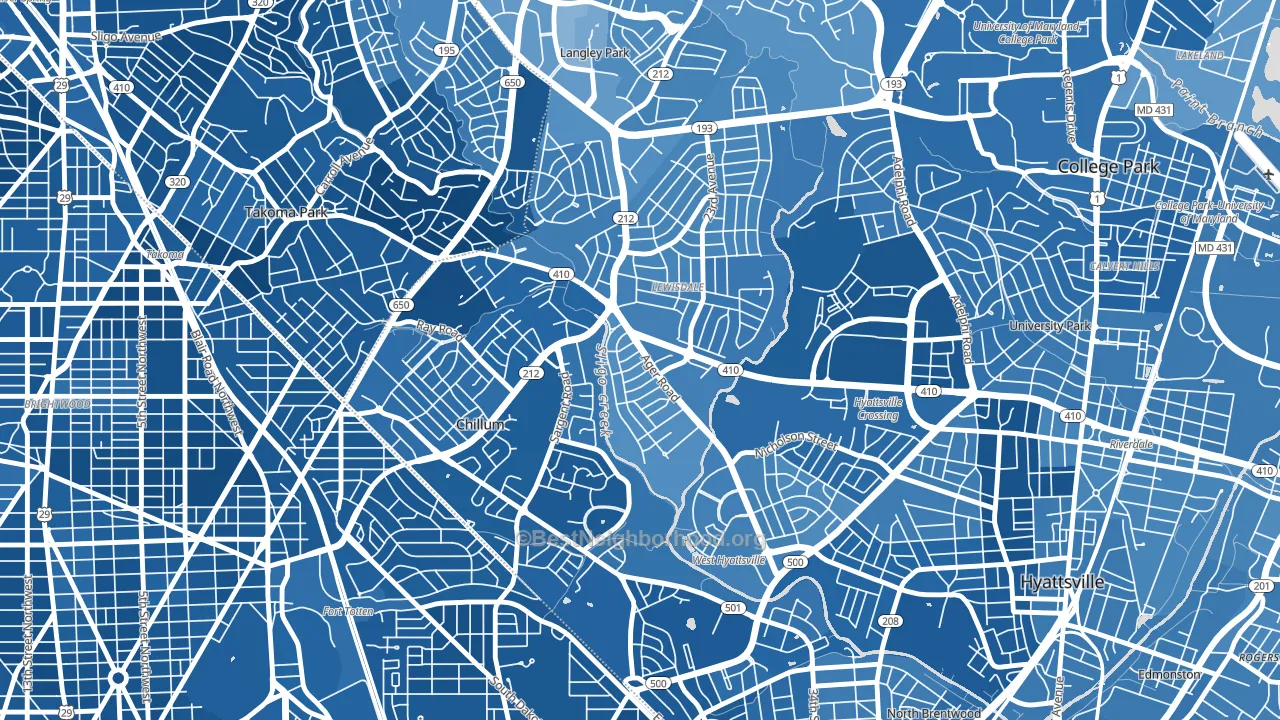 Chillum, MD block-group political-lean map