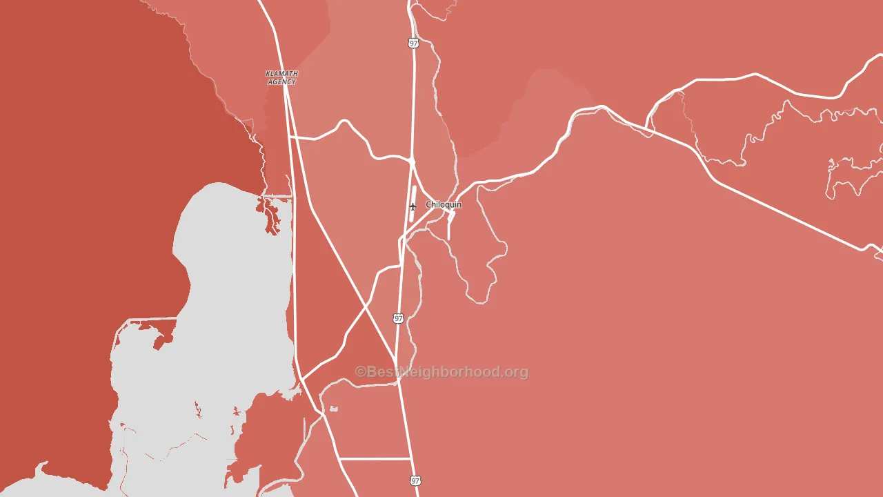 Chiloquin, OR block-group political-lean map