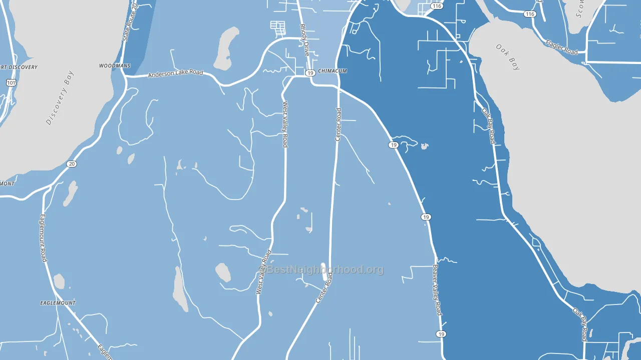 Chimacum, WA block-group political-lean map