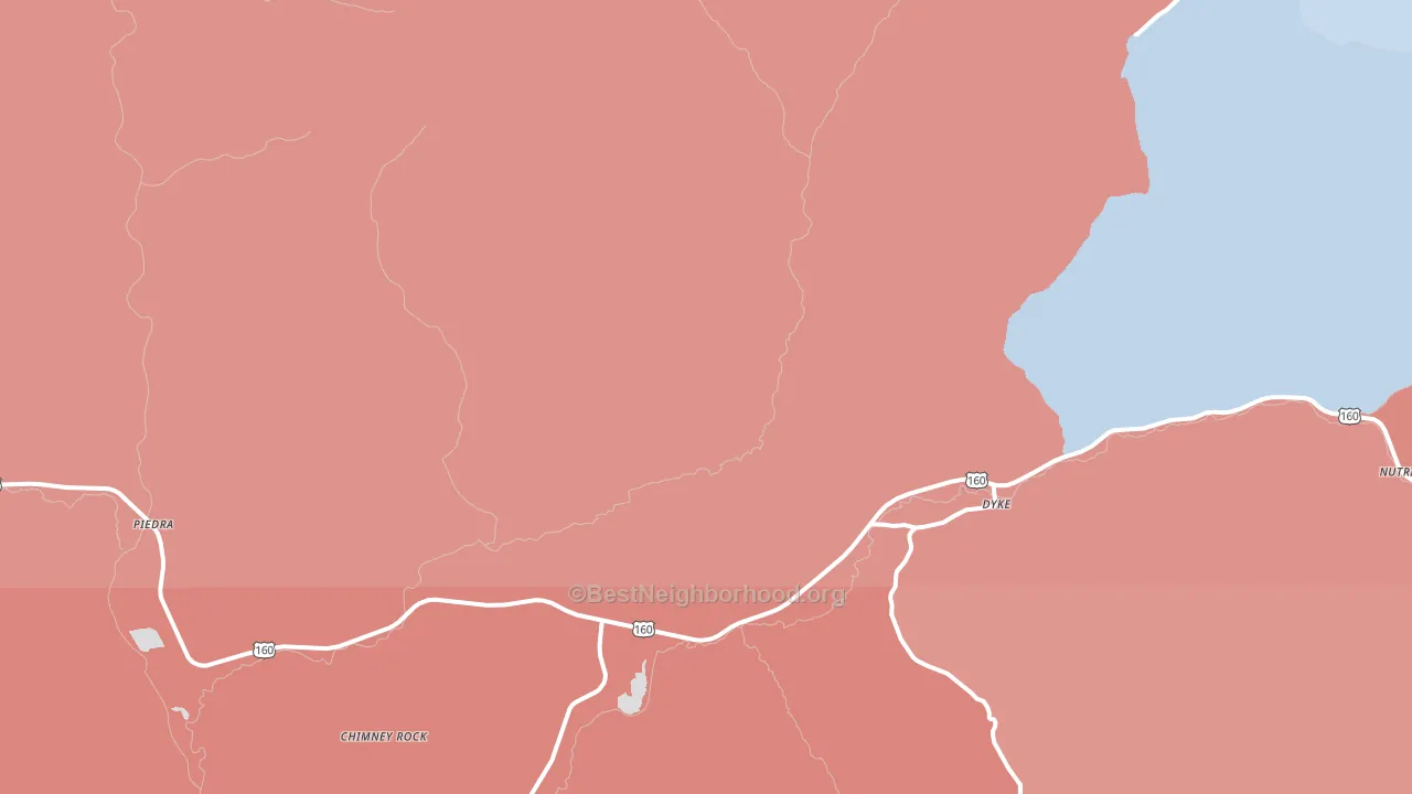 Chimney Rock, CO block-group political-lean map