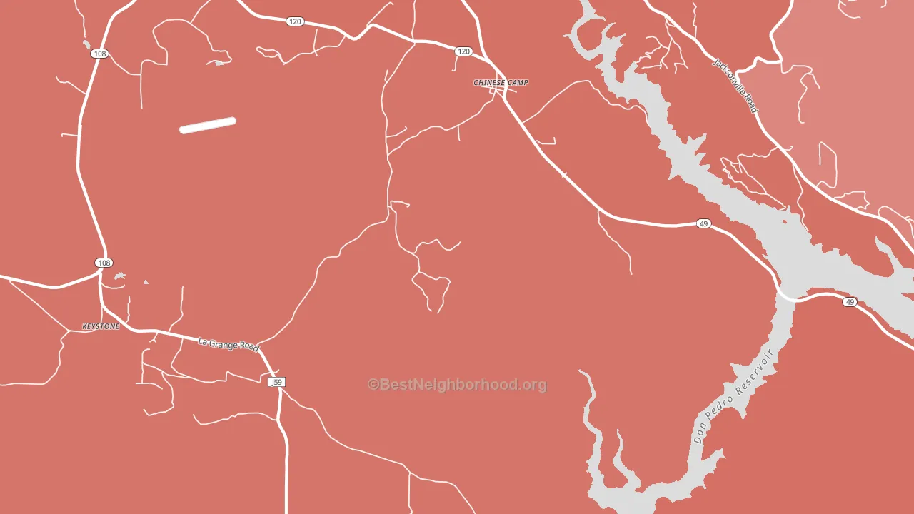 Chinese Camp, CA block-group political-lean map